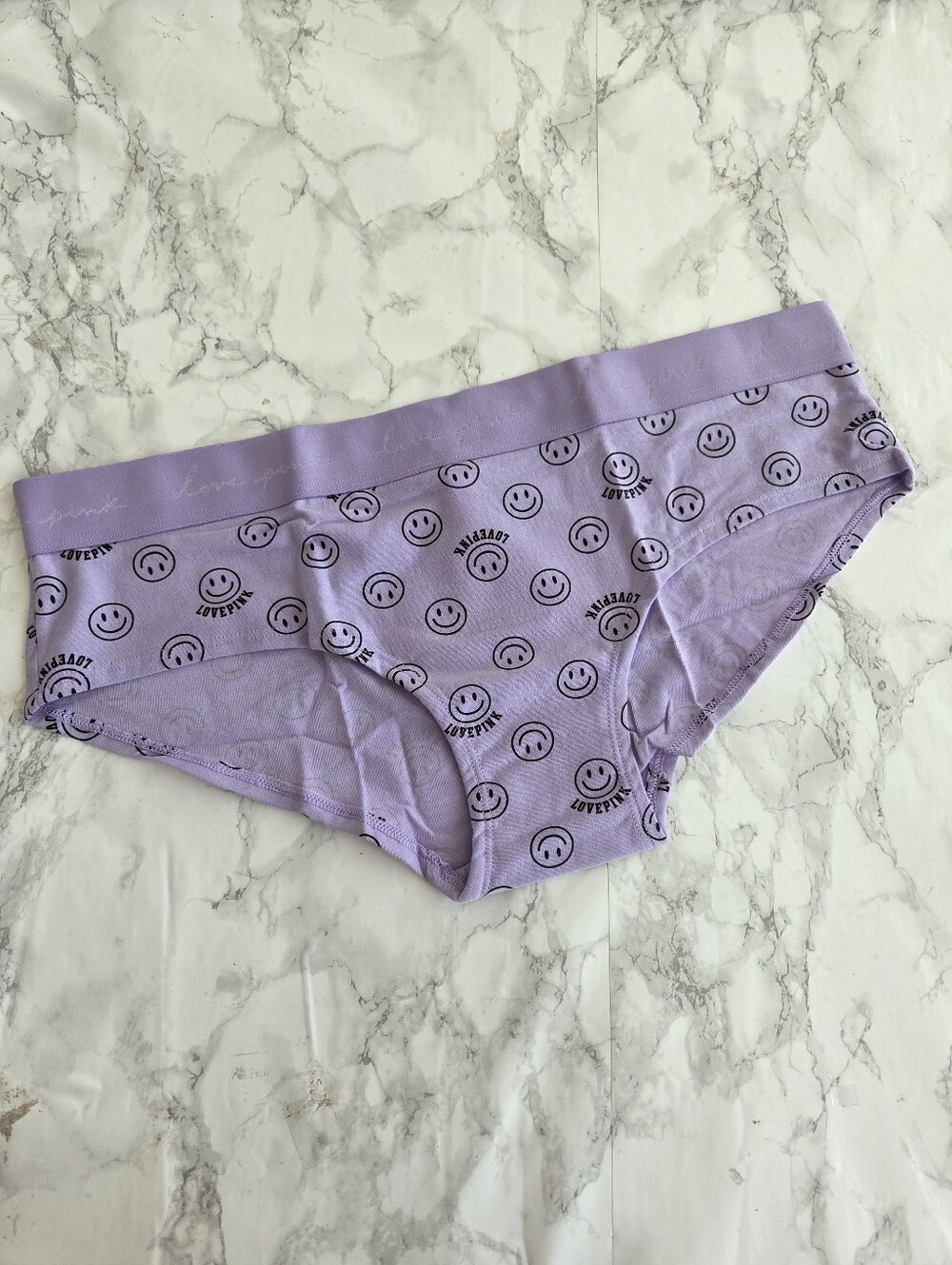 Victoria's Secret PINK Logo Cotton Hiphugger Hipster Panties L NWT